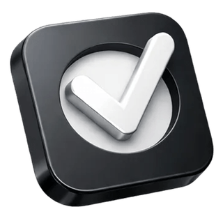 3D confirmation tick icon on the about page of Zenith Vinstmere